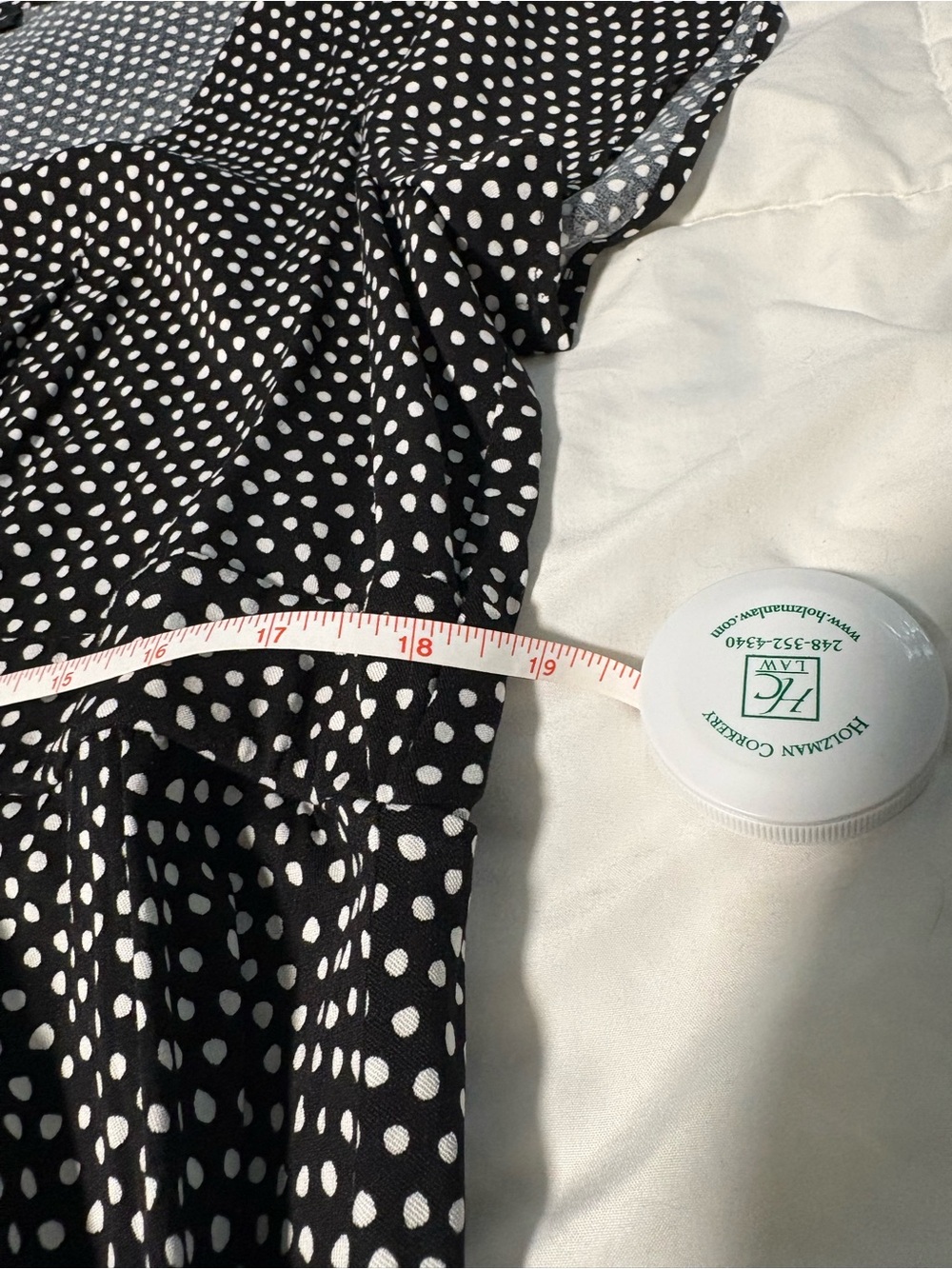Torrid Black & White Polka Dot Short Sleeve Dress Size 3x New With Tags - Picture 6 of 7